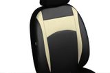 Autositzbezüge für Kia Picanto (III) 2017-&gt; Design Leather Beige 2+3