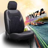 Autositzbezüge für Mercedes Benz C Klasa (W202)  1993-2000 MONZA_Schwarz-Blau 2+3