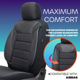 Autositzbezüge für Seat Cordoba (I)  1993-2002 PALERMO_Schwarz-Grau 2+3