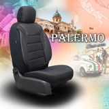 Autositzbezüge für Toyota Hilux (VII) 2004-2015 PALERMO_Schwarz-Grau 2+3