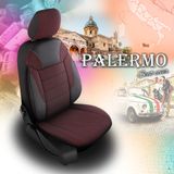 Autositzbezüge für Kia Carens (II) 2006-2012 PALERMO_Burgund 2+3