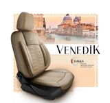 Autositzbezüge für Kia Picanto (I) 2004-2011 VENEDIK_Beige 2+3