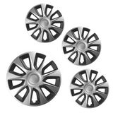 Radkappen Opel Stratos 14&#039;&#039; Silver &amp; Black 4pc set