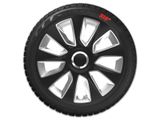 Radkappen Nissan Stratos RC 16&quot; Black &amp; Silver  4ks