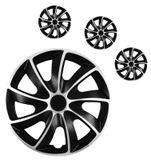 Radkappen Hyundai Quad 14&quot; Black &amp; Silver 4ks