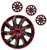 Radkappen Hyundai Quad 14&quot; Red &amp; Black 4ks