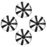 Radkappen Nissan GTX Carbon 16&quot; Black &amp; Silver 4ks