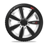 Radkappen Nissan GTX Carbon 16&quot; Black &amp; Silver 4ks