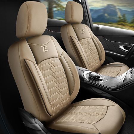 Autositzbezüge für Audi Q5 2017-up VENEDIK_Beige 2+3