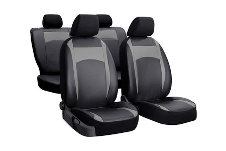 Autositzbezüge für BMW X3 F25 2010-2017 Design Leather Grau 2+3