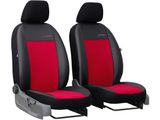 Autositzbezüge für Citroen Berlingo 1996-2004 Exclusive Alcantara - Rot 1+1, Vorderseite