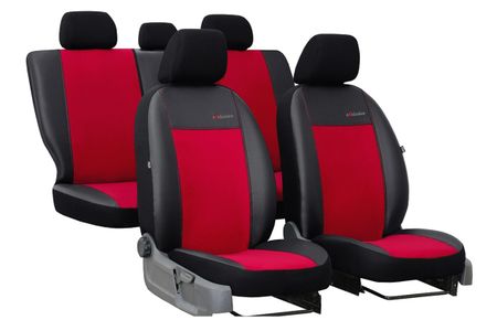 Autositzbezüge für Daewoo Leganza 1997-2002 Exclusive Alcantara - Rot 2+3