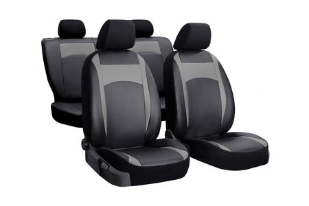 Autositzbezüge für Kia Niro 2016-> Design Leather Grau 2+3
