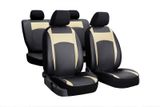 Autositzbezüge für Kia Rio (IV) 2017-> Design Leather Beige 2+3
