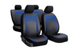 Autositzbezüge für Kia Rio (IV) 2017-> Design Leather Blau 2+3