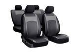 Autositzbezüge für Kia Venga 2009-2019 Design Leather Grau 2+3