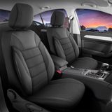 Autositzbezüge für Mitsubishi Outlander (II) 2006-2012 PALERMO_Schwarz 1+1