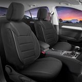 Autositzbezüge für Mitsubishi Outlander (II) 2006-2012 PALERMO_Schwarz-Grau 1+1