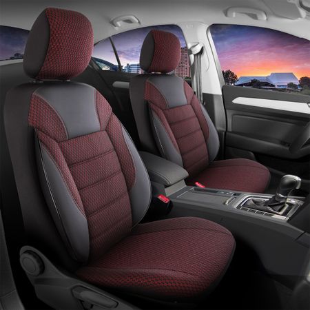 Autositzbezüge für Mitsubishi Outlander (II) 2006-2012 PALERMO_Burgund 2+3