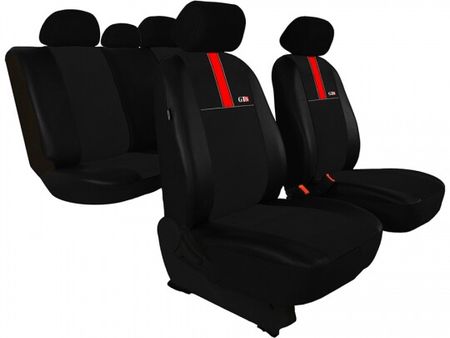 Autositzbezüge für Nissan Almera (II) 2000-2011 GT8 - Schwarz-Rot 2+3