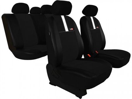 Autositzbezüge für Seat Cordoba (I)  1993-2002 GT8 - Schwarz-Weiß 2+3
