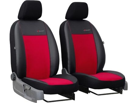 Autositzbezüge für Seat Leon (I)  1999-2005 Exclusive Alcantara - Rot 1+1, Vorderseite