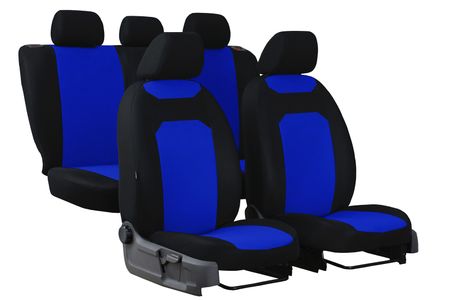 Autositzbezüge für Volkswagen Caddy (IV) 2015-2020 CARO Blau 2+3