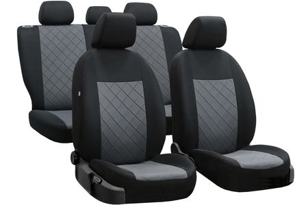 Autositzbezüge für Volkswagen Caddy (IV) 2015-2020 Craft line Grau 2+3