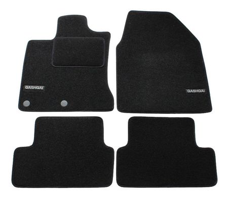 Textil Fussmatten mit Logo Nissan Qashqai 2007-2014 4pcs