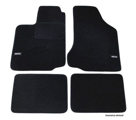 Textil Fussmatten mit Logo Seat Ibiza 1999-2002 4pcs